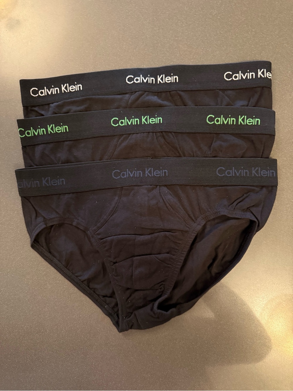 New Calvin Klein Men’s Black Briefs - Pack of 3. Cotton